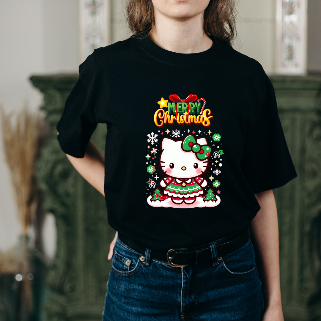 Merry Christmas Black T Shirt