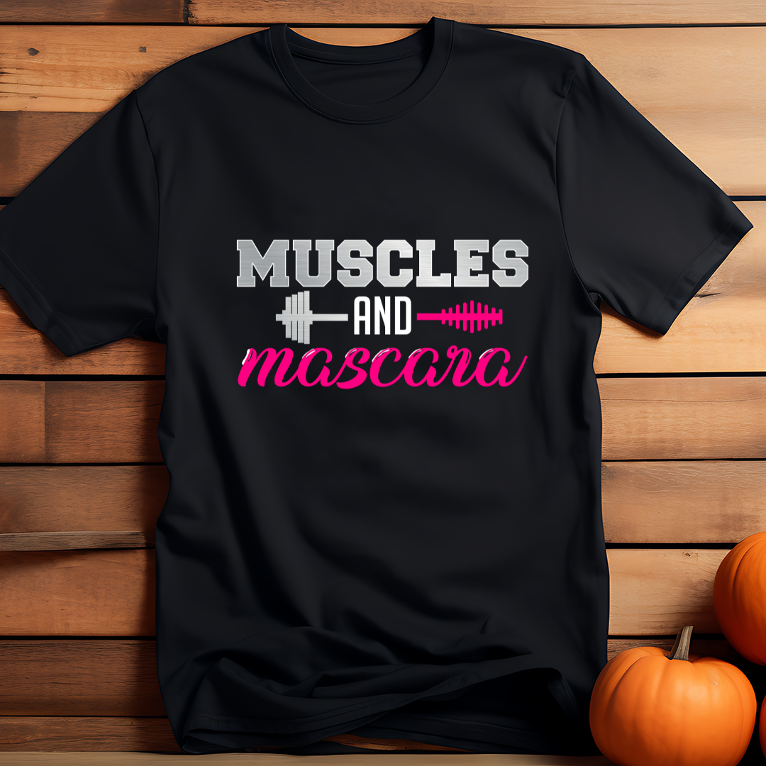 Muscles And Mascara Black T Shirt