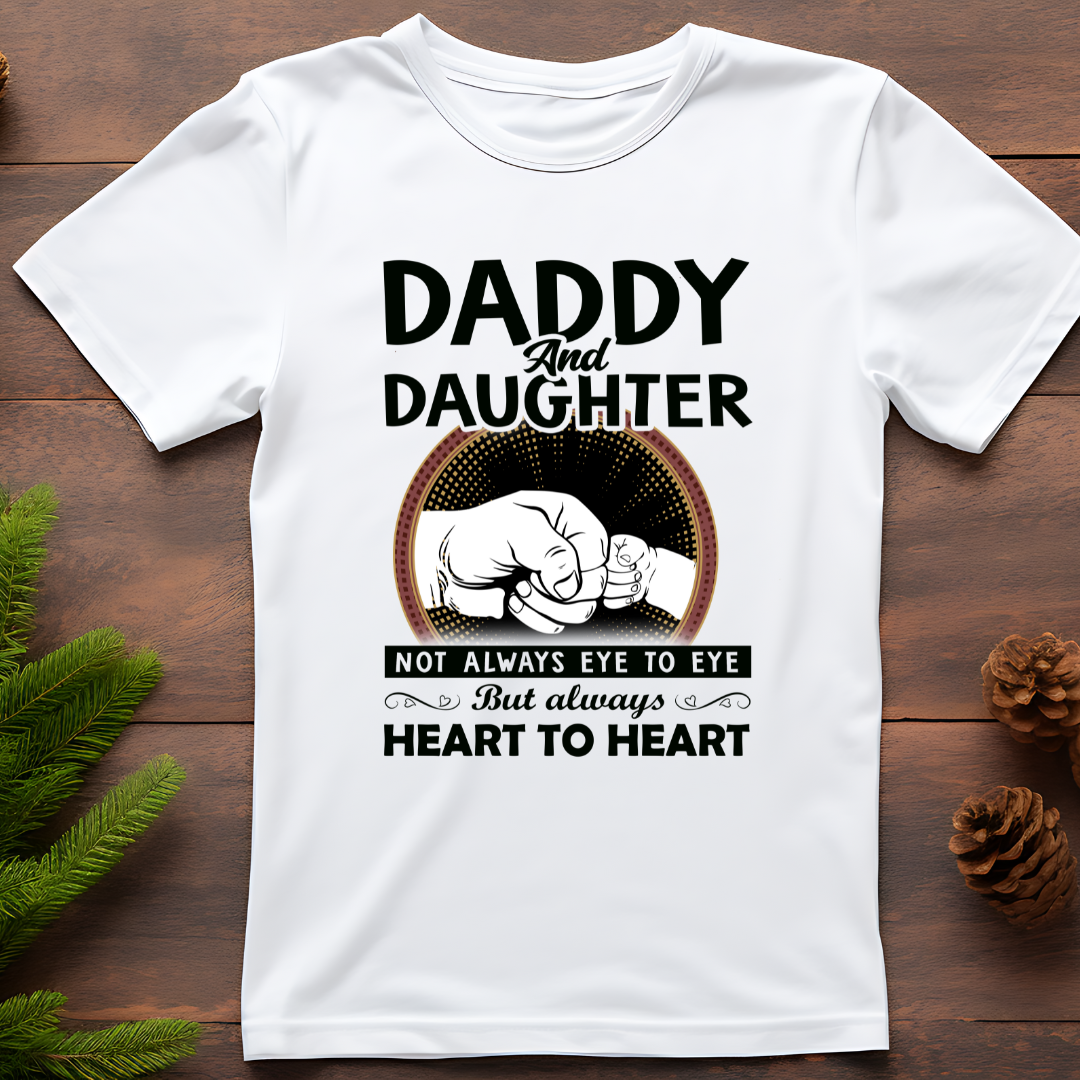 Daddy Daughter Not Always Eye to Eye White T Shirt