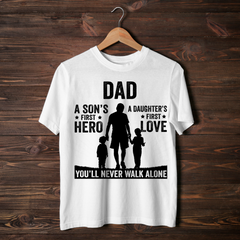 Dad Daughter's First Love White T Shirt