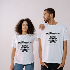 Metanoia White T Shirt for Yoga