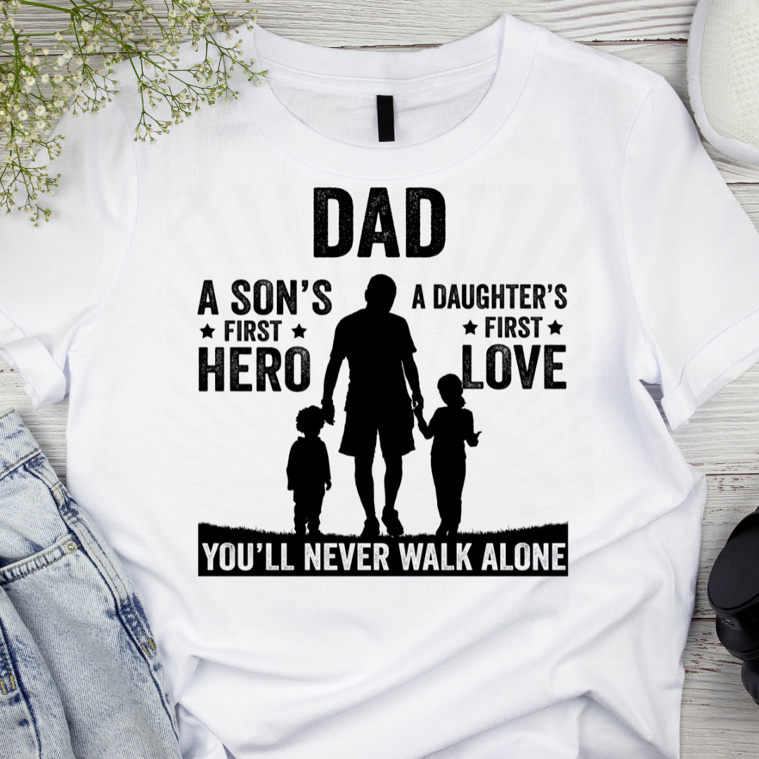 Dad Daughter's First Love White T Shirt